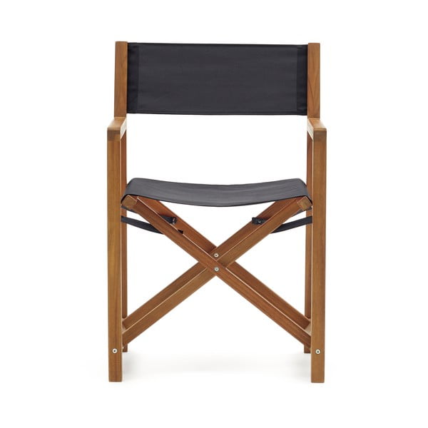 Czarno-naturalne drewniane krzesło ogrodowe Thianna – Kave Home-image-1