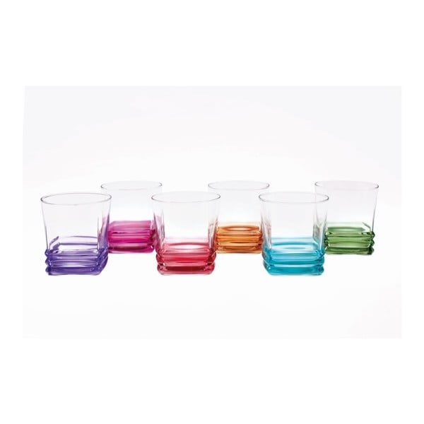 Zestaw szklanek Colored Squared, 6 sztuk
