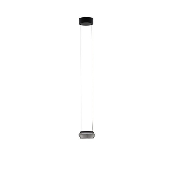 Szklana lampa wisząca LED w kolorze matowej czerni ø 14 cm Jailyn – Nova Luce