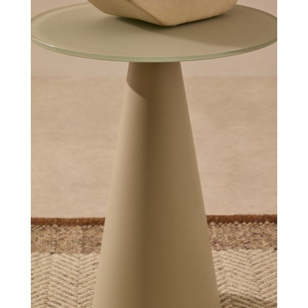 Okrągły stolik ze szklanym blatem ø 35 cm Wilshire – Kave Home-image-2