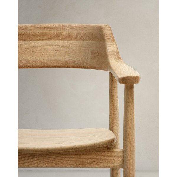 Krzesło z litego drewna dębowego w naturalnym kolorze Fondes – Kave Home-image-4