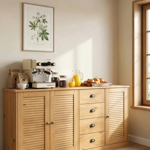 Komoda z litego drewna sosnowego w jasnym naturalnym kolorze 166x80x38 cm Edith – Støraa-image-3