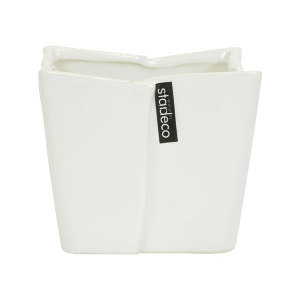 Ceramiczny wazon/doniczka Sirlon 15 cm, biały