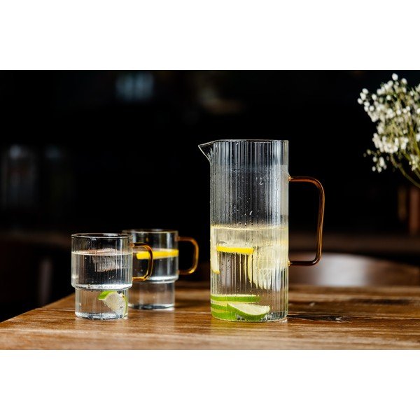 Żółte szklane kubki zestaw 2 szt. do cappuccino 350 ml Livio – Vialli Design-image-2