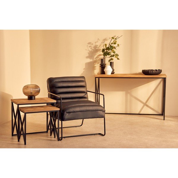 Konsola z litego drewna jodłowego w naturalnym kolorze 48x120 cm Kickford – Premier Housewares-image-3