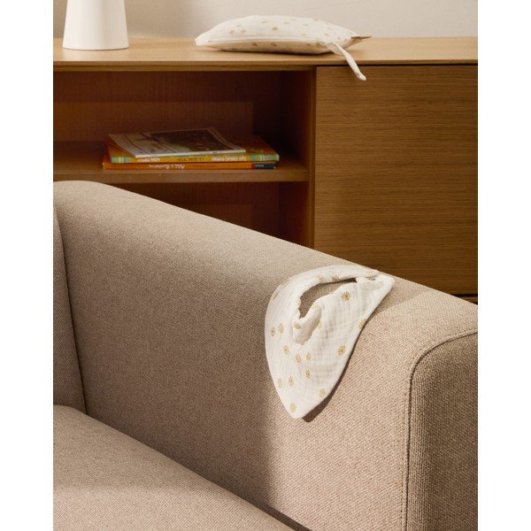 Kremowo-terakorowe bawełniane śliniaki zestaw 2 szt. Olna – Kave Home-image-2