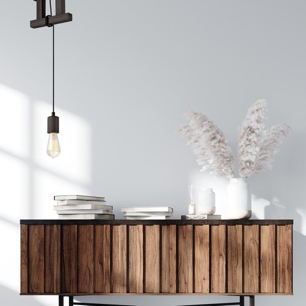 Czarna lampa wisząca Leon – LAMKUR-image-1