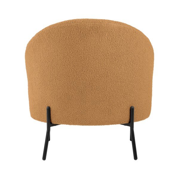 Jasnobrązowy fotel z materiału bouclé Noble – Leitmotiv-image-4