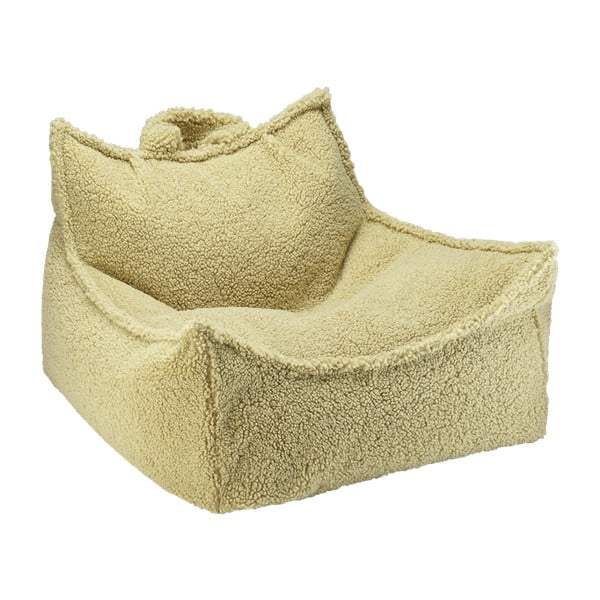 Zielony dziecięcy worek do siedzenia z materiału bouclé Chair – Wigiwama