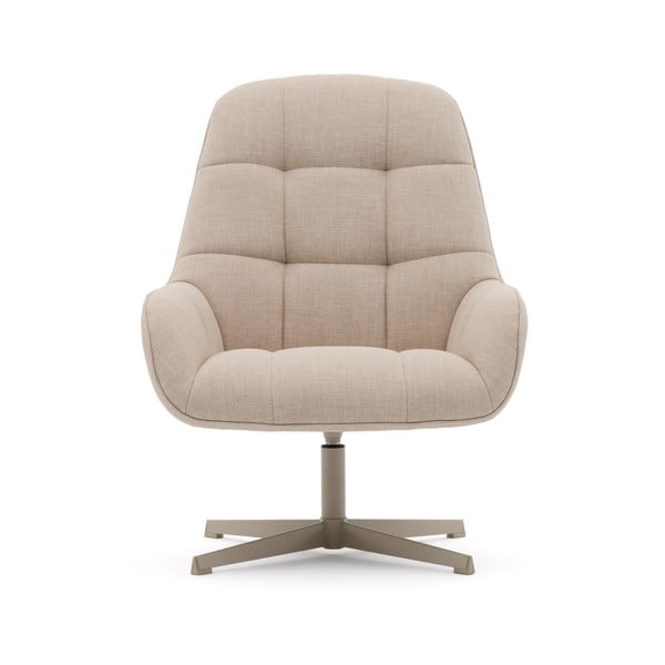 Beżowy obrotowy fotel Jaspe – Kave Home-image-2