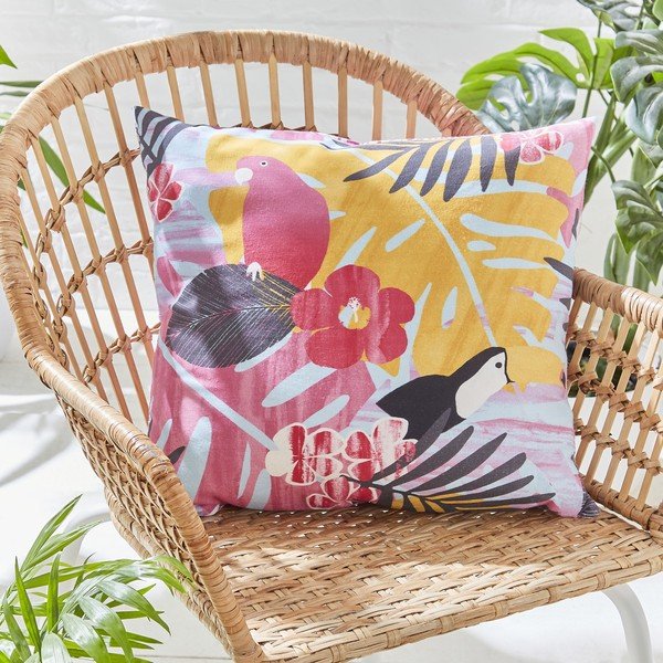 Poduszka odpowiednia na zewnątrz 45x45 cm Tropical Leaves – Catherine Lansfield-image-1