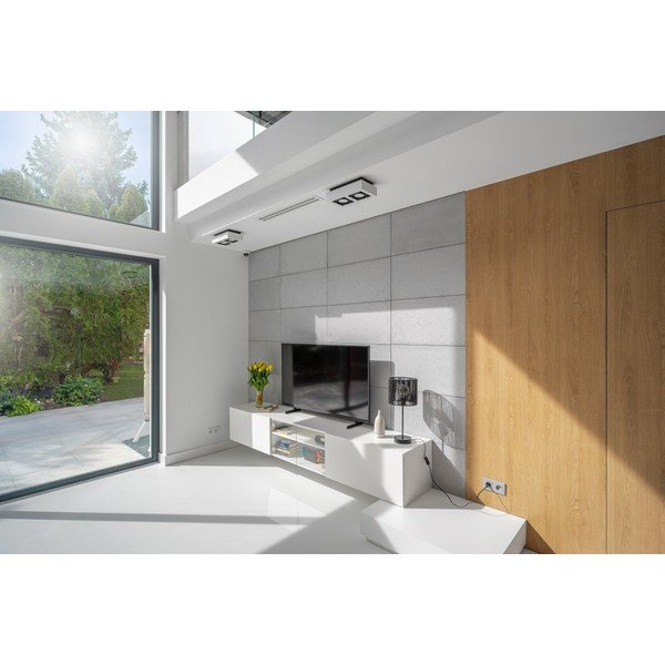 Biała lampa sufitowa z metalowym kloszem 34x18,5 cm Loid – GTV-image-1