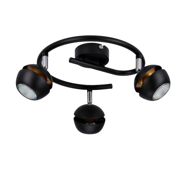 Lampa sufitowa w czarno-złotym kolorze z metalowym kloszem 38x38 cm Boni – Candellux Lighting-image-3