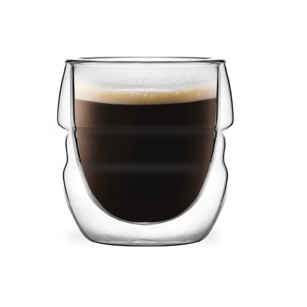 Szklane filiżanki na espresso/z podwójną ścianką zestaw 2 szt. 70 ml Sferico – Vialli Design-image-3