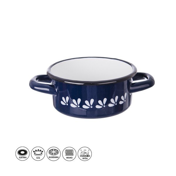 Niebieski emaliowany garnek Orion, 0,6 l-image-3