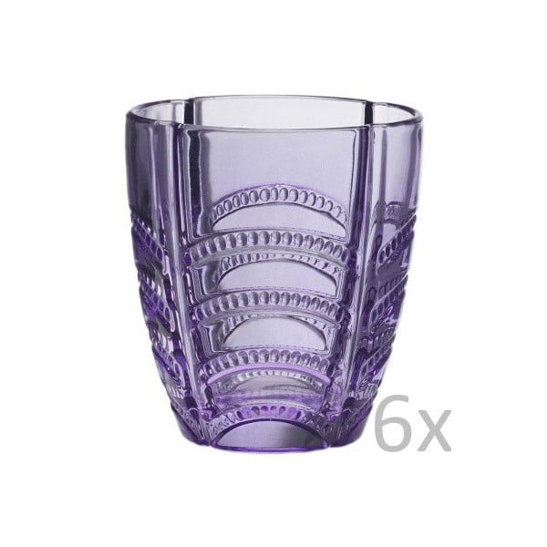 Zestaw fioletowych szklanek Kaleidos Luxor Provence, 6 szt. 