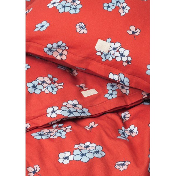 Ceglasta pościel dwuosobowa z satyny bawełnianej 200x220 cm Grand Pleasantly – JUNA-image-3