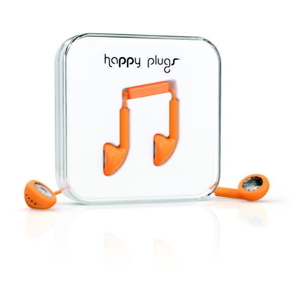 Słuchawki Happy Plugs, pomarańczowe