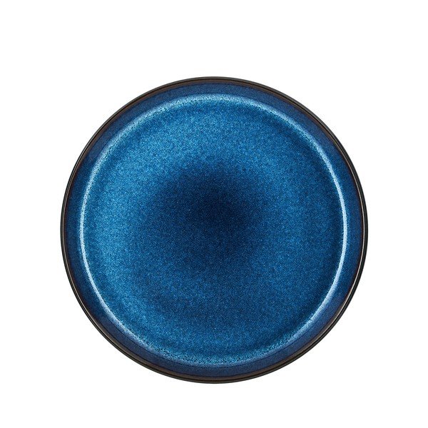 Czarno-niebieski kamionkowy talerz deserowy ø 21 cm Gastro Dark Blue/Black – Bitz