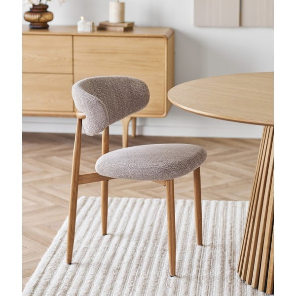 Beżowe/w naturalnym kolorze tapicerowane krzesło Levanto – House Nordic-image-1