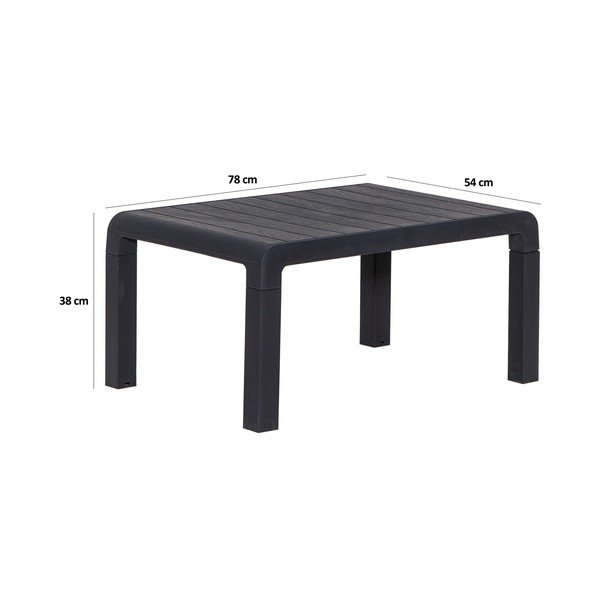 Antracytowy zestaw mebli ogrodowych dla 2 osób Lara – Floriane Garden-image-4