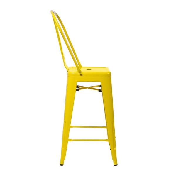 Żółte krzesło barowe D2 Paris