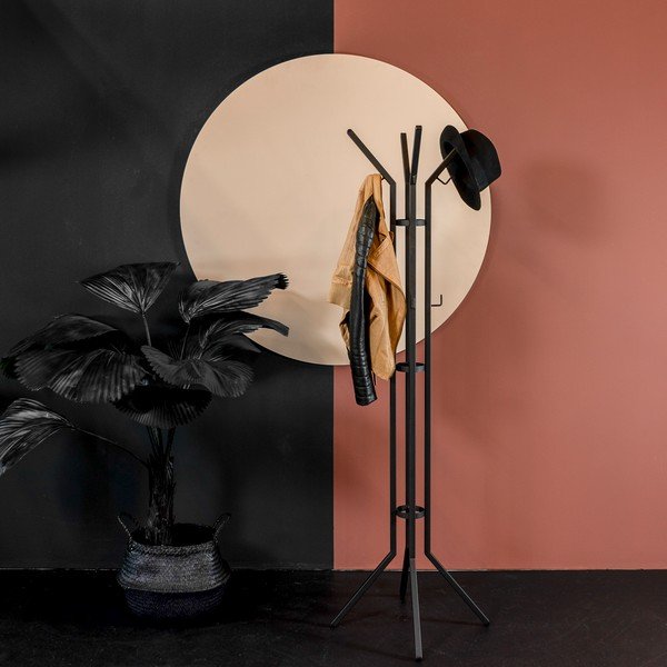 Czarny metalowy wieszak 50x170 cm Jaimy – Spinder Design-image-3