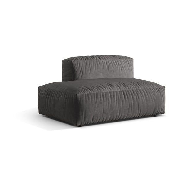 Szary aksamitny moduł sofy (lewostronny) Martina – Micadoni -image-1
