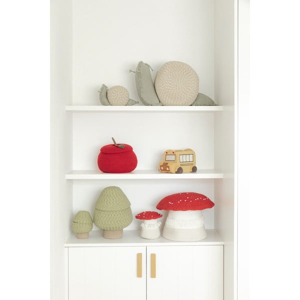 Kremowo-szałwiowy tekstylny dziecięcy kosz na zabawki 60x24x30 cm Big Snail – Lorena Canals-image-2