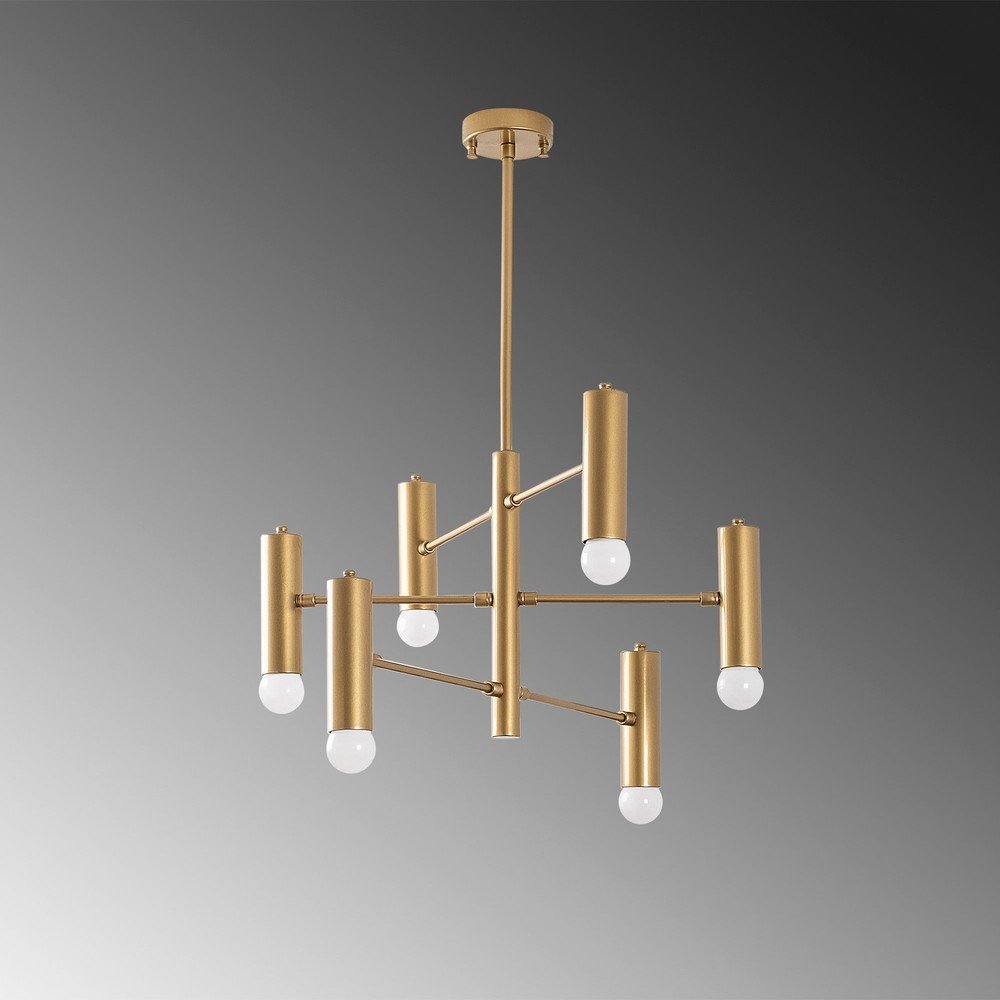 Lampa wisząca w kolorze złota z metalowym kloszem Gharib – Opviq lights (zdjęcie 7)