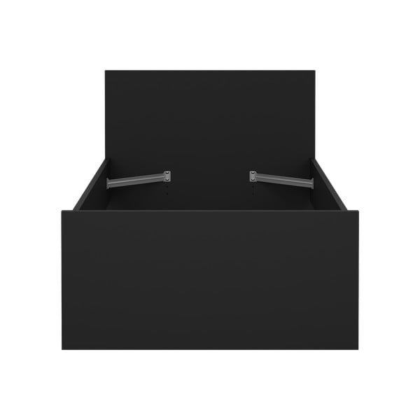 Czarne łóżko jednoosobowe 90x190 cm Naia – Tvilum-image-2