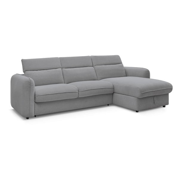 Jasnoszary rozkładany narożnik (strona zmienna) Achille – Bobochic Paris-image-4