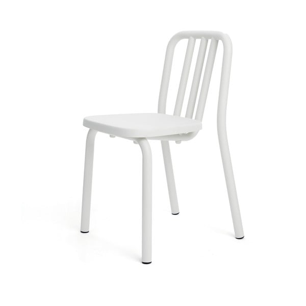 Białe krzesło Mobles 114 Tube