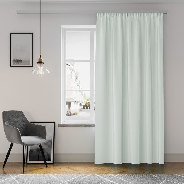 Jasnoszara zasłona AmeliaHome Pleat, 140x250 cm-image-1