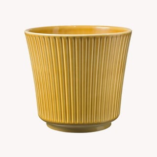 Žlutý ceramiczna doniczka Big pots Gloss, ø 12 cm