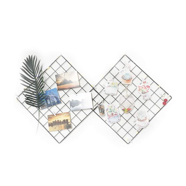 Czarna metalowa kratka-organizer Reminder, 60x60 cm-image-4