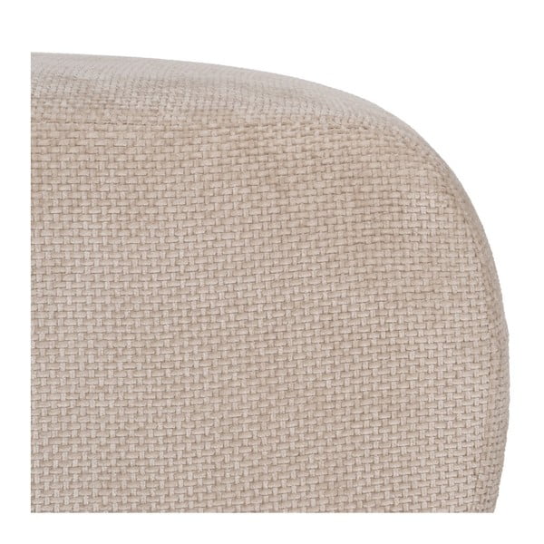 Beżowy podnóżek z tkaniny szenilowej Minimal – Ixia-image-4