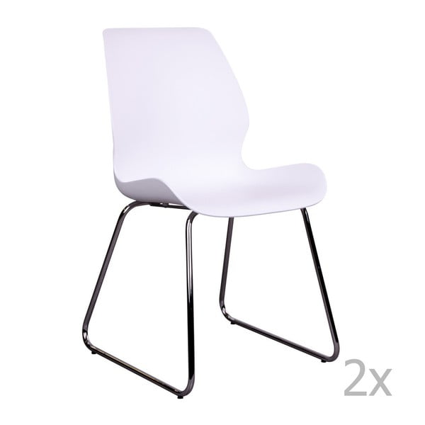 Zestaw 2 białych krzeseł House Nordic Sola