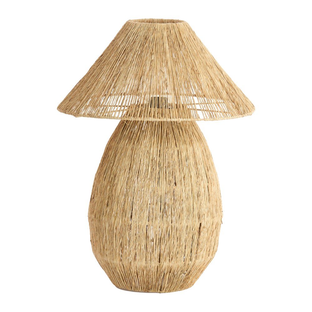 Lampa stołowa w naturalnym kolorze z kloszem z juty (wysokość 55 cm) Maruva – Light & Living