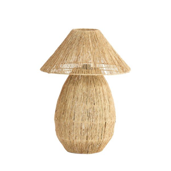 Lampa stołowa w naturalnym kolorze z kloszem z juty (wysokość 55 cm) Maruva – Light & Living