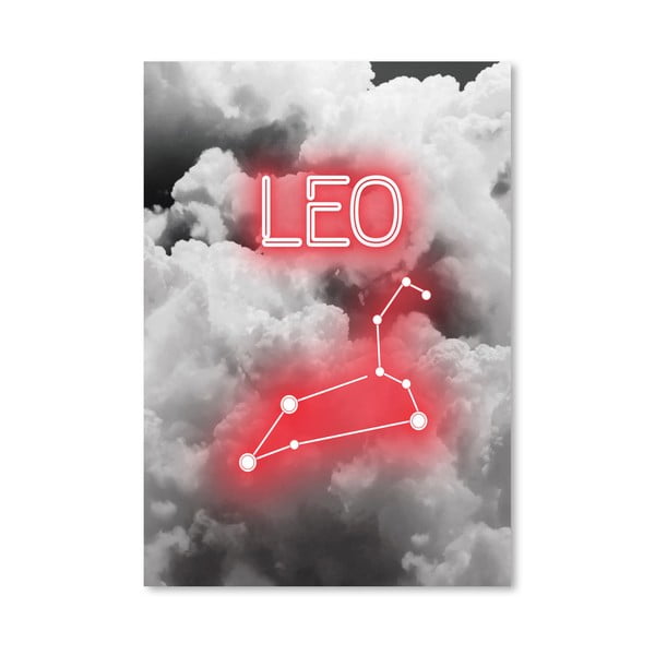 Plakat Americanflat Leo Constellation, 30x42 cm