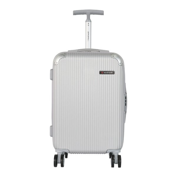 Srebrna walizka podręczna Travel World Luxury, 44 l