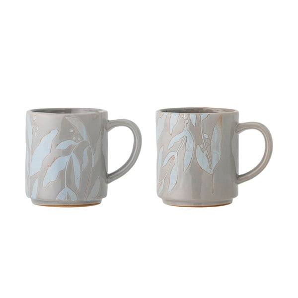 Szare kamionkowe kubki zestaw 2 szt. 350 ml Aurora – Bloomingville