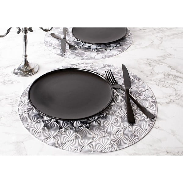 Mata stołowa w kolorze srebra Tiseco Home Studio, ⌀ 38 cm-image-1