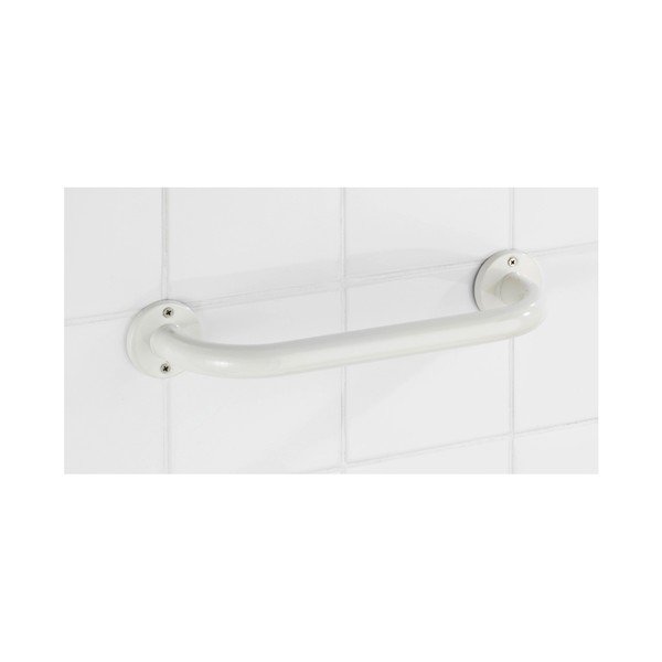Biały uchwyt ścienny do łazienki Wenko Basic, 30 cm-image-1