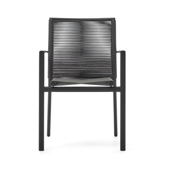 Ciemnoszare metalowe krzesło ogrodowe Culip – Kave Home-image-2