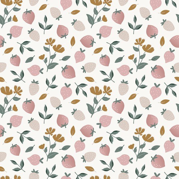 Tapeta dziecięca 10 m x 50 cm Strawberry Fields – Lilipinso