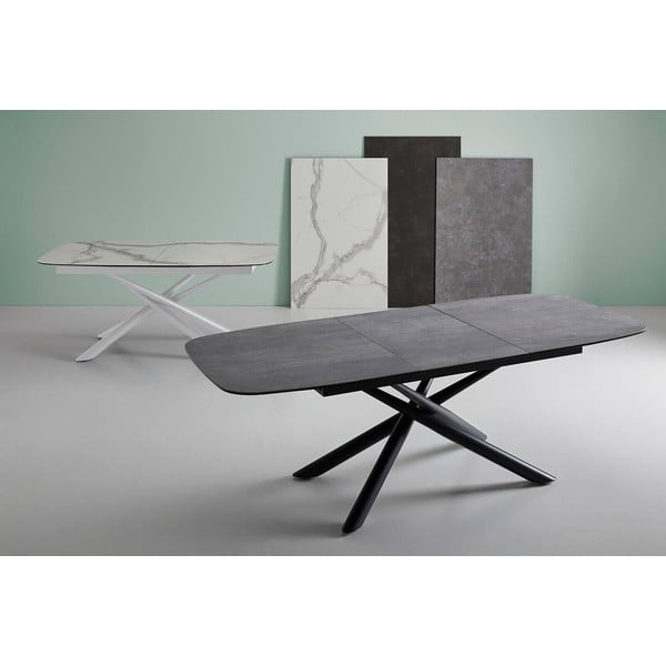 Biało-szary stół rozkładanysømcasa Ness, 160x95 cm-image-1