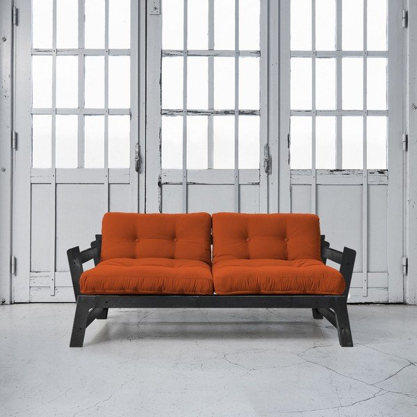 Sofa rozkładana Karup Step Black/Orange-image-1
