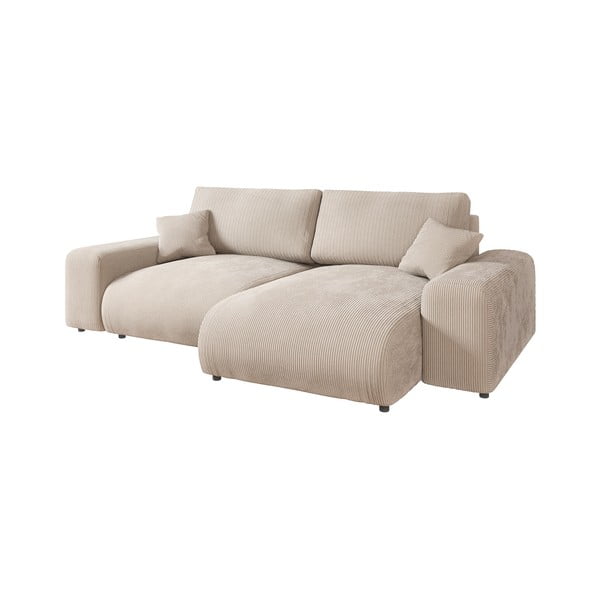 Beżowy sztruksowy narożnik (strona zmienna) Justin – Ropez-image-2